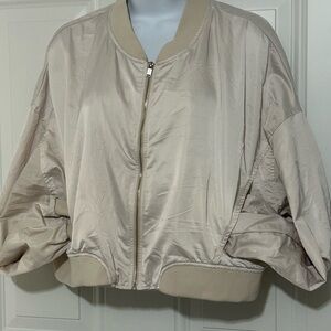 Zara Light Tan Bomber Jacket